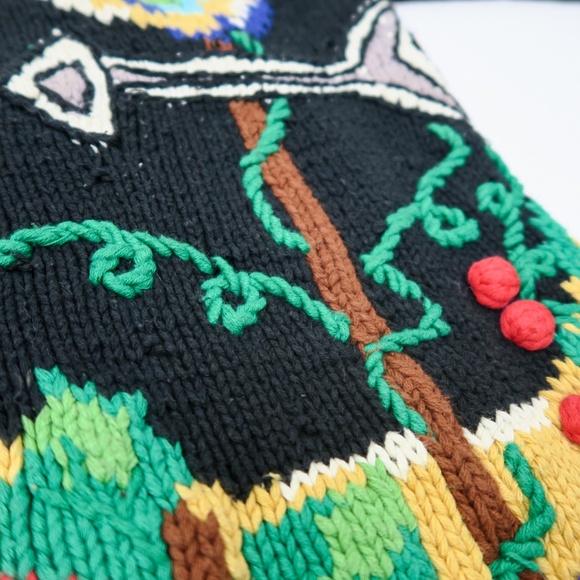 Vintage 90s Just Better Sweater designs by Lisa Coufal Rooster Cardigan Sweater - Picture 14 of 15